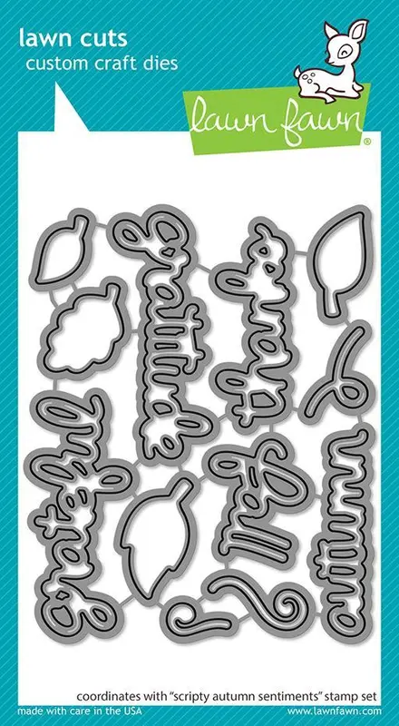 Lawn Fawn - Scripty Autumn Sentiments Lawn Cuts
