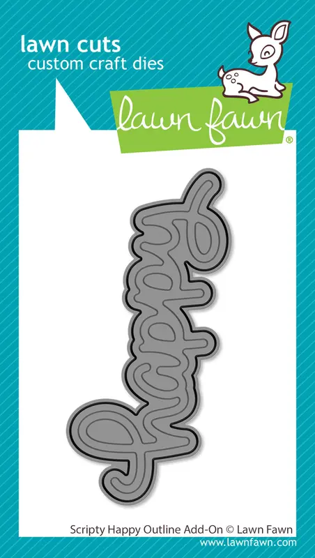 Lawn Fawn - Scripty Happy Outline Add-On
