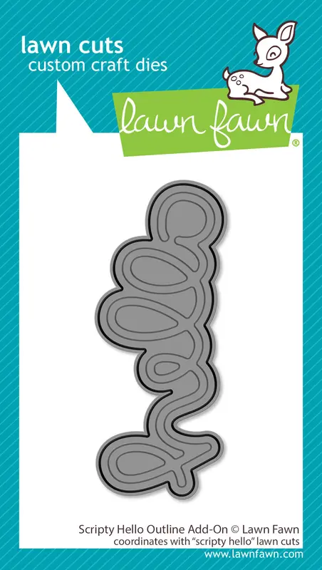 Lawn Fawn - Scripty Hello Outline Add-On