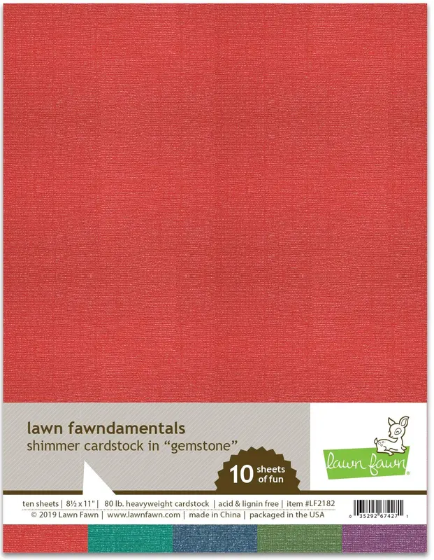 Lawn Fawn - Shimmer Cardstock - Gemstone