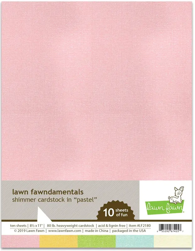 Lawn Fawn - Shimmer Cardstock - Pastel
