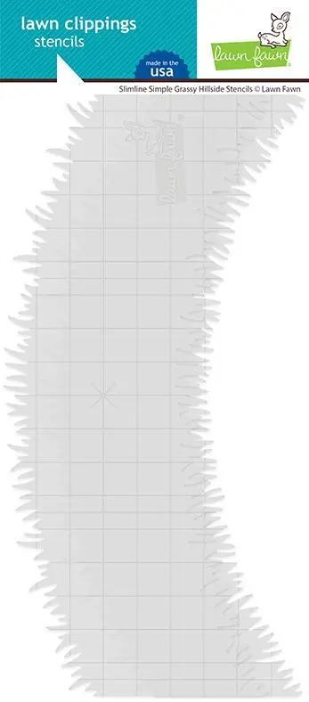 Lawn Fawn - Slimline Simple Grassy Hillside Stencils