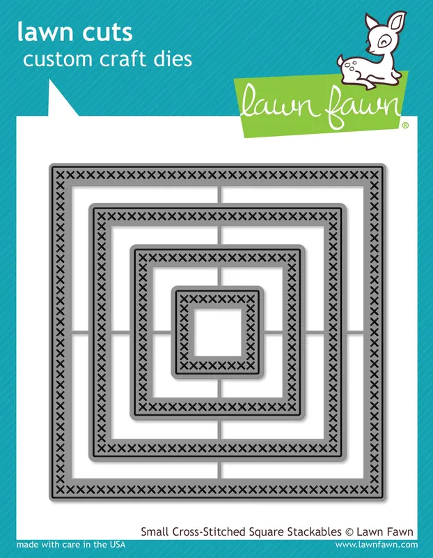 Lawn Fawn - Small Cross-Stitched Square Stackables