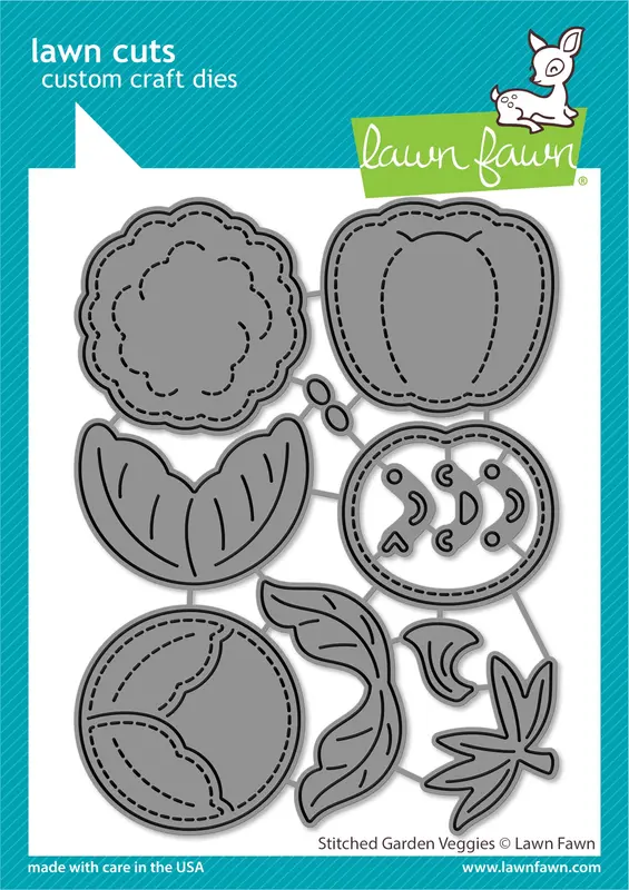 Lawn Fawn - Stitched Garden Veggies