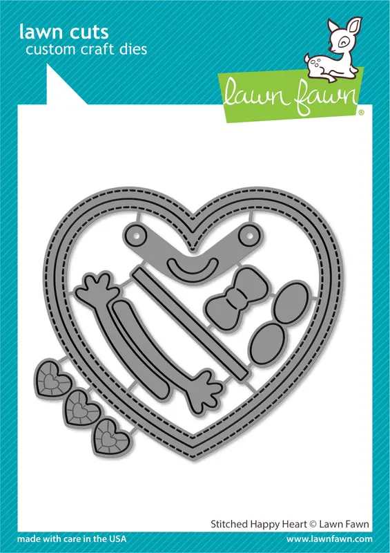 Lawn Fawn - Stitched Happy Heart