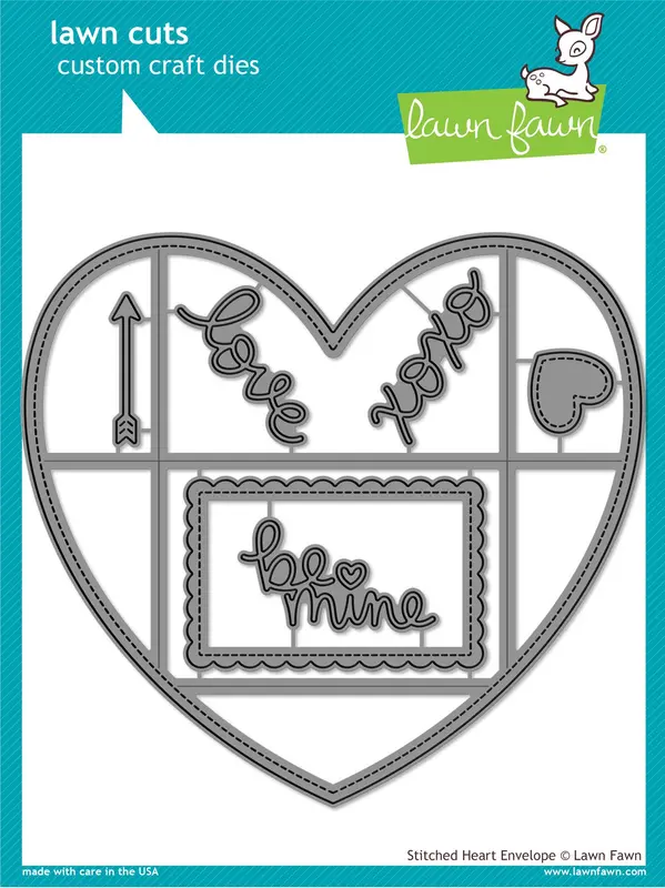 Lawn Fawn - Stitched Heart Envelope