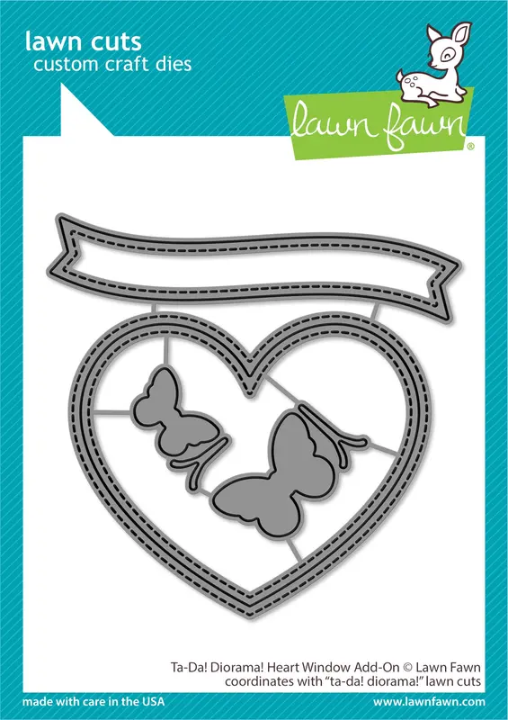 Lawn Fawn - Ta-Da! Diorama! Heart Window Add-On
