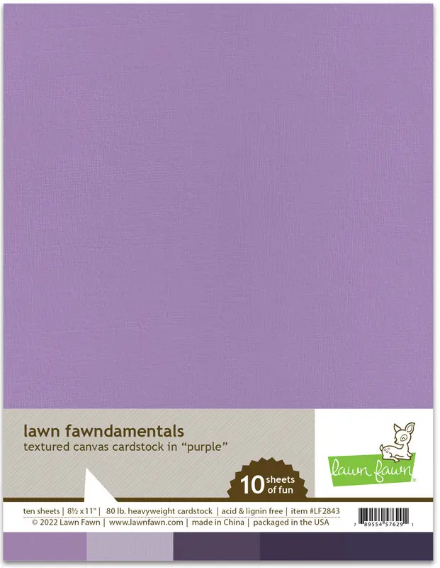 Lawn Fawn - Textured Canvas Cardstock - Purple