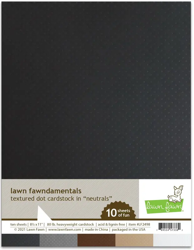 Lawn Fawn - Textured Dot Cardstock - Neutrals