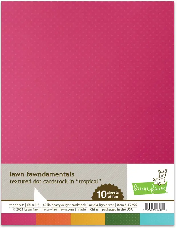 Lawn Fawn - Textured Dot Cardstock - Tropical
