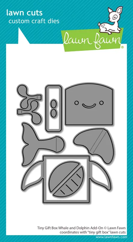 Lawn Fawn - Tiny Gift Box Whale And Dolphin Add-On