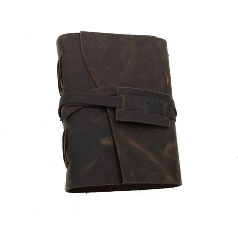 Leather Notebook Plain A5 Dark Brown