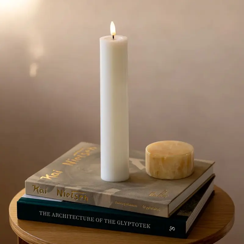 LED Candle rechargeable Pillar 5 x 25 cm