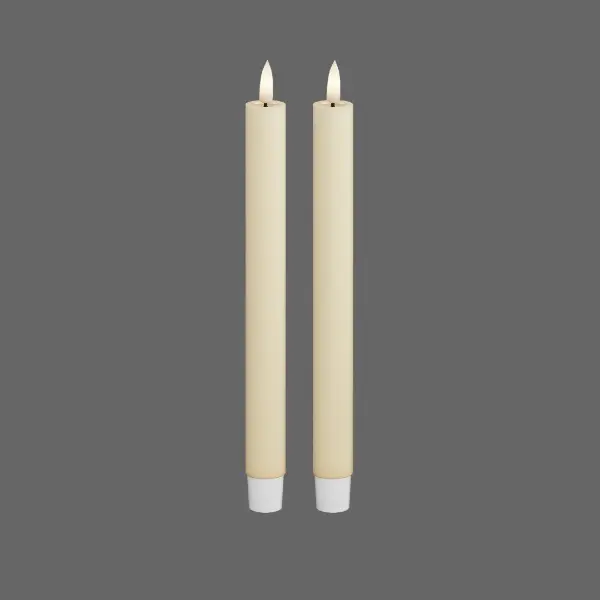 Led dinerkaars creme 24cm - 2 stuks - Deluxe Homeart