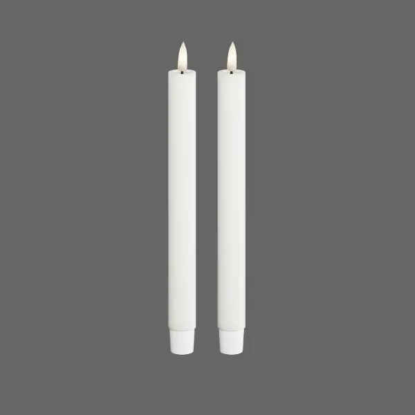 Led dinerkaars wit 24cm - 2 stuks - Deluxe Homeart