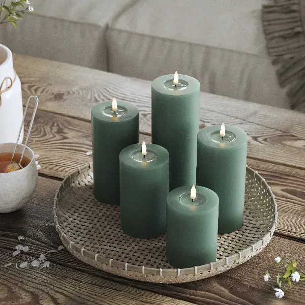 Led kaars salie groen - Deluxe Homeart