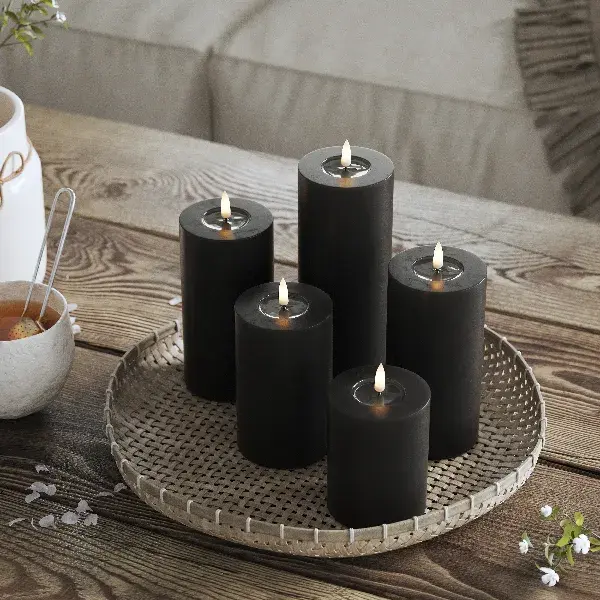 Led kaars zwart - Deluxe Homeart