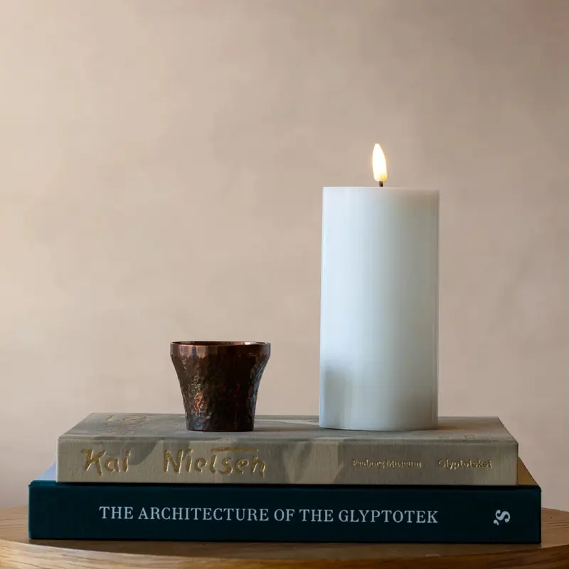 LED pillar candle rechargeable 7.5 X 15 cm