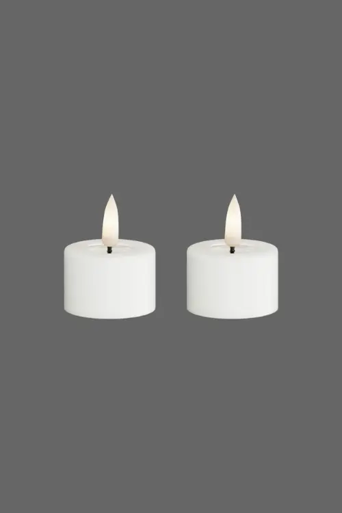 Led theelichtjes wit - 2,7x4,0cm - 2 stuks