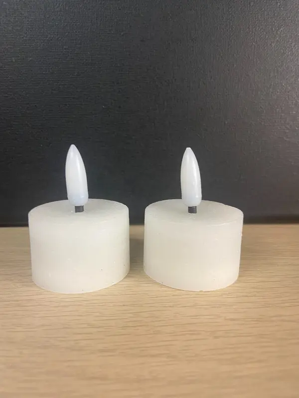 Led waxinelichtje wit set van 2
