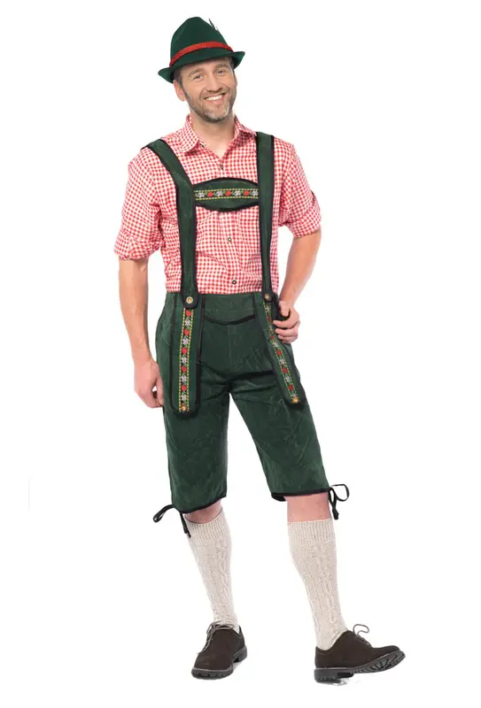 Lederhose Johann groen lang mt. XXL