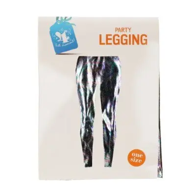 Legging metallic zilver - one size
