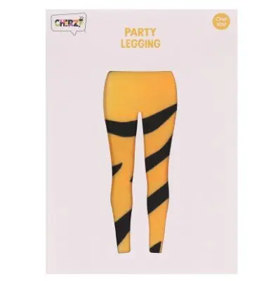 Legging tijger oranje/zwart - one size