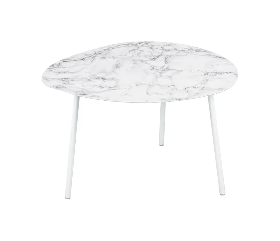 Leitmotiv Ovoid Sidetable Marble Look White