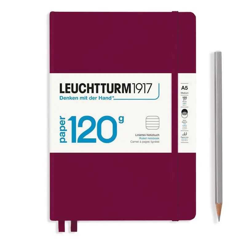 Leuchtturm Notebook Medium (A5) Hardcover Line 120 g