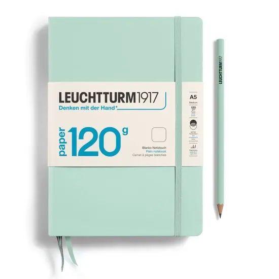 Leuchtturm Notebook Medium (A5) Hardcover Plain 120 g