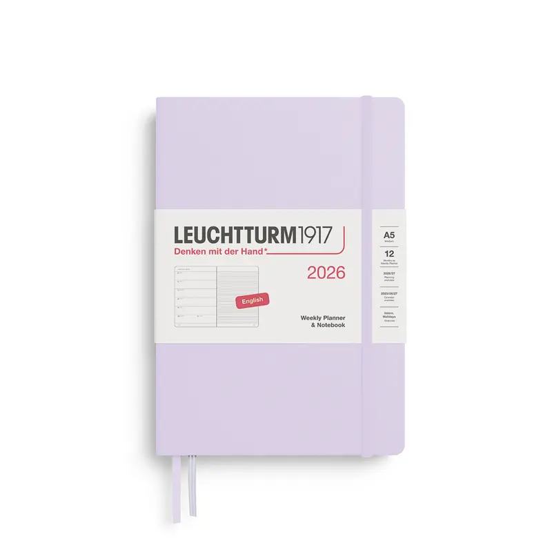 Leuchtturm1917 Agenda 2026 12M Hardcover Medium (A5) Weekly Planner/Notebook