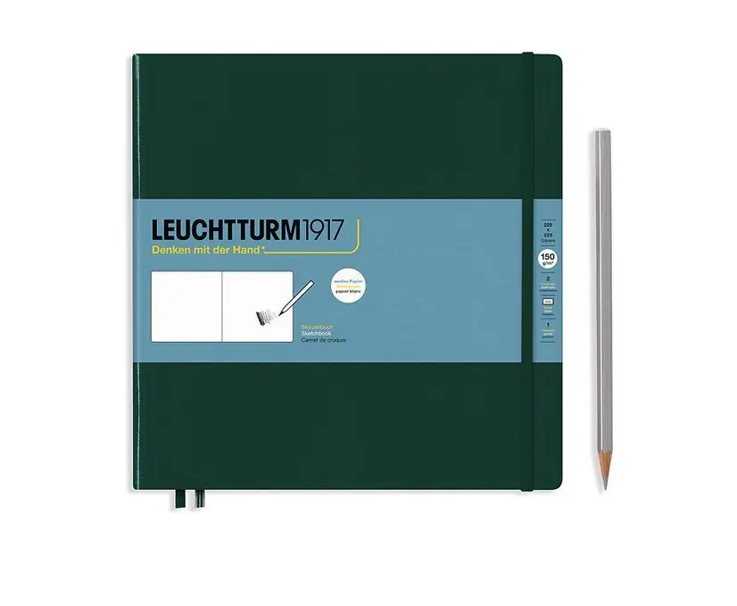 Leuchtturm1917 Sketchbook Square Forest Green