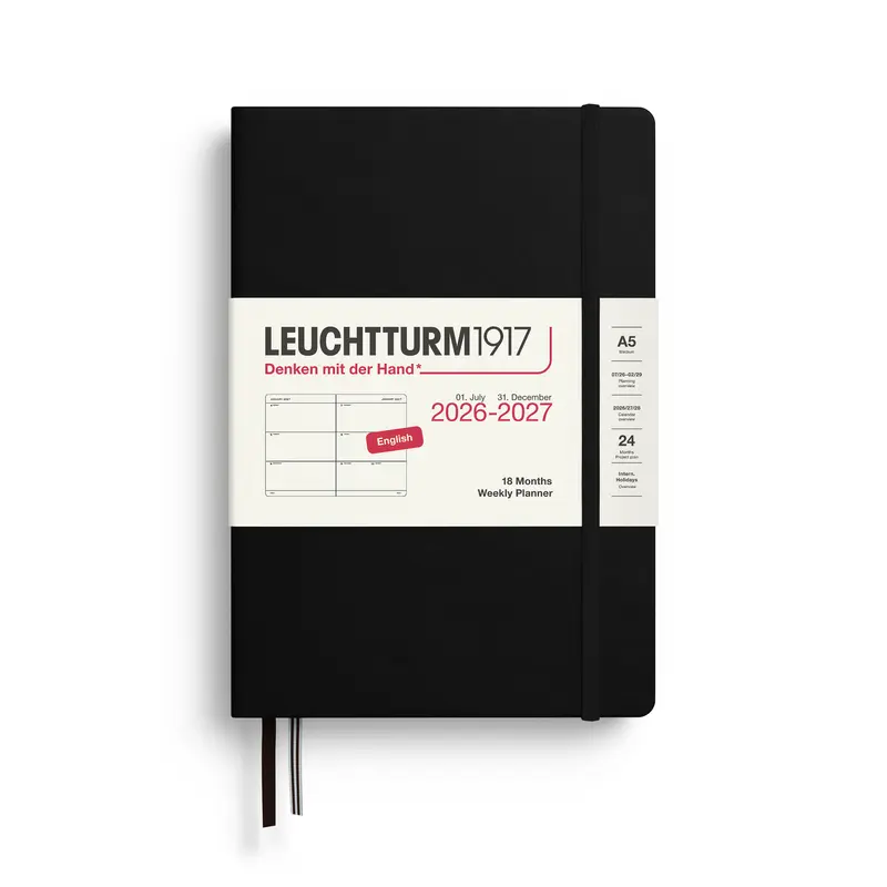 Leuchtturm1917 weekplanner 18 maanden 2026-2027 hardcover