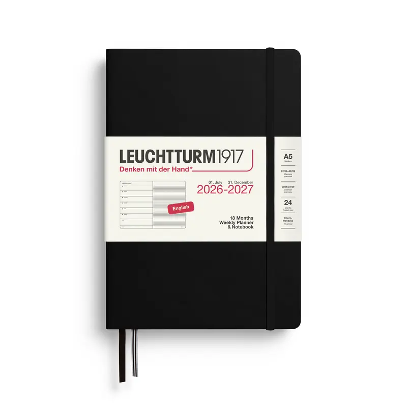 Leuchtturm1917 weekplanner & Notebook 18 maanden 2026-2027 hardcover