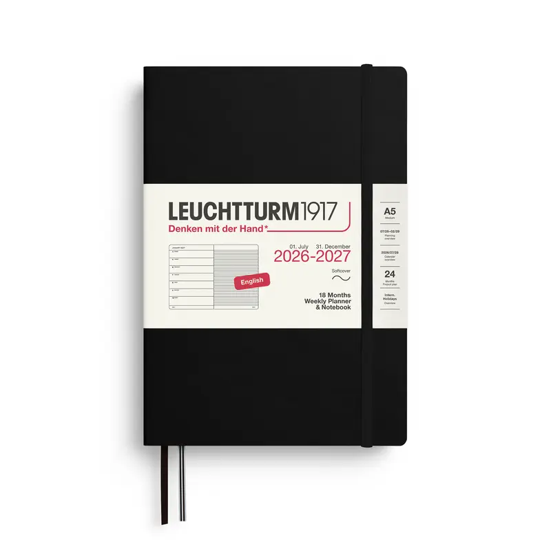 Leuchtturm1917 weekplanner & Notebook 18 maanden 2026-2027 Softcover