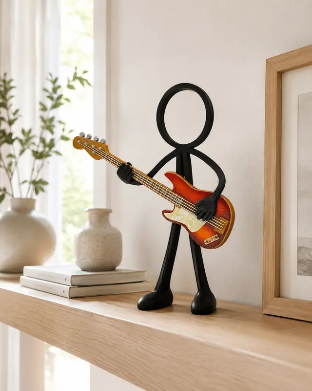 Linkshandige Basgitarist