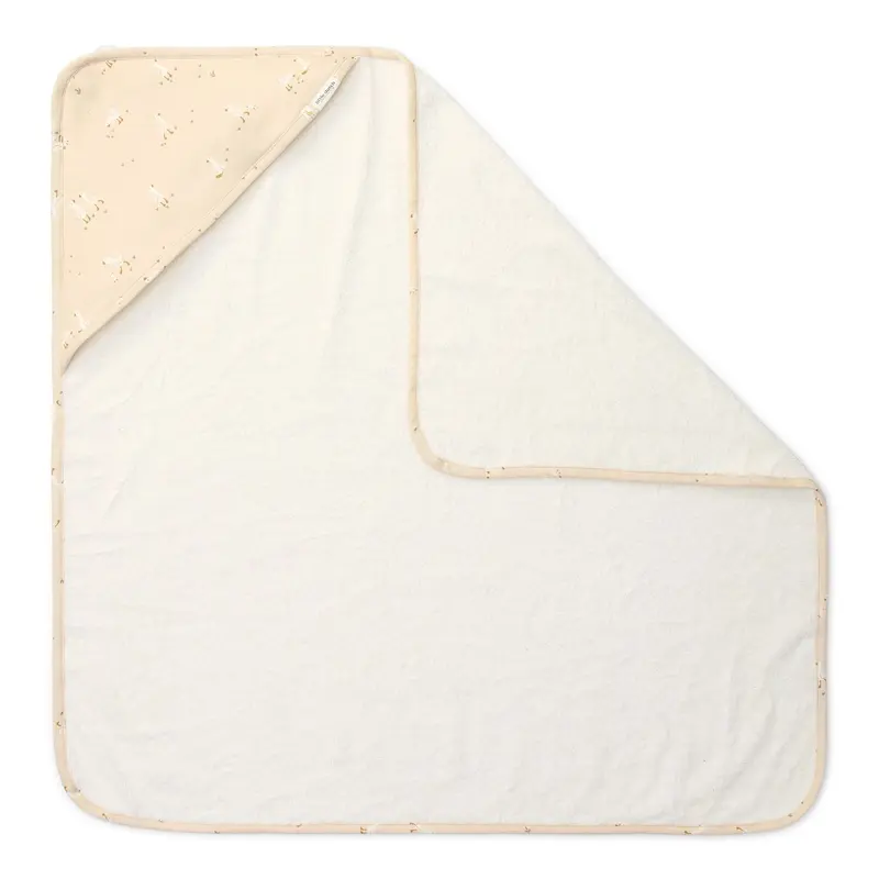 Little Dutch Badcape - Wit - 75 x 75 - Newborn Naturals - Little Goose