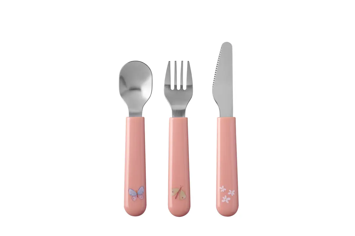 Little Dutch Kinderbestekset Mepal Mio 3-delig - Flowers & Butterflies