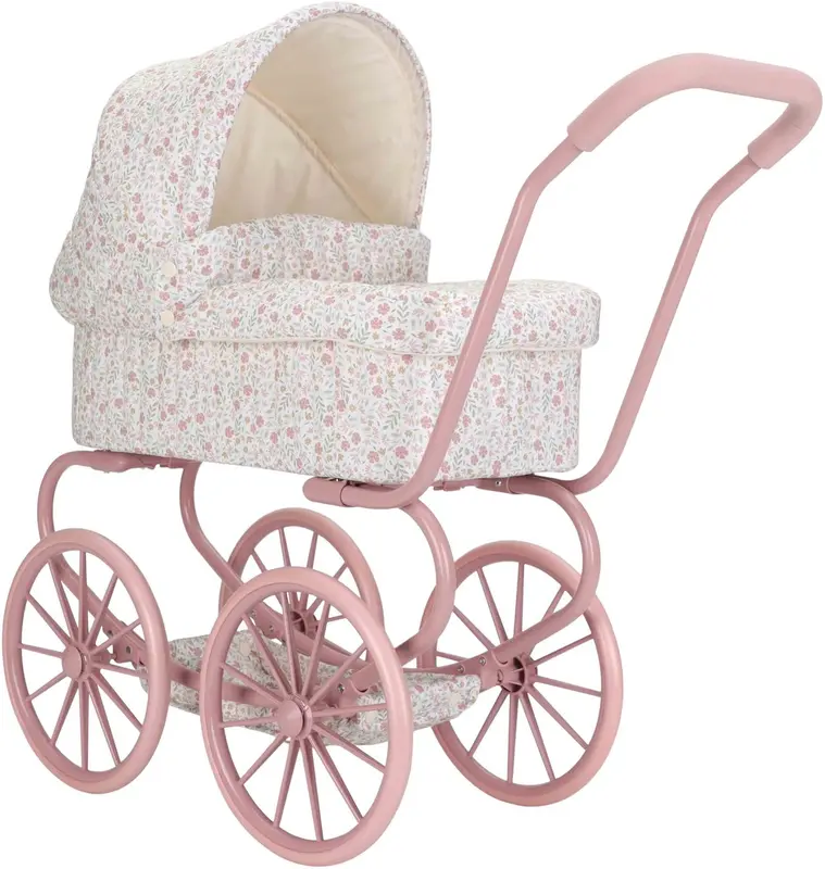 Little Dutch Metalen Poppenwagen - Kinderwagen - Soft Flowers