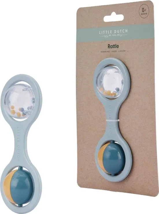 Little Dutch Rammelaar met balletjes blauw