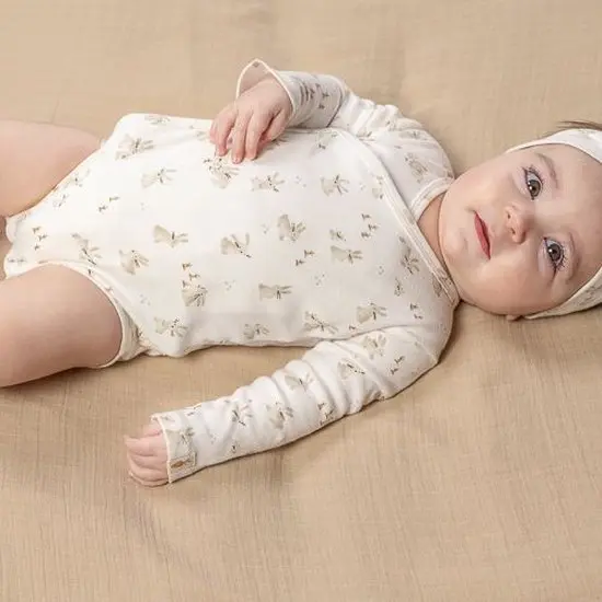 Little Dutch Romper overslag lange mouw Baby Bunny