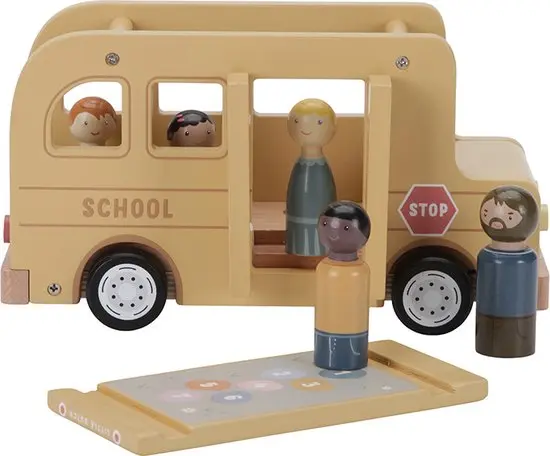 Little Dutch - Schoolbus met poppetjes FSC