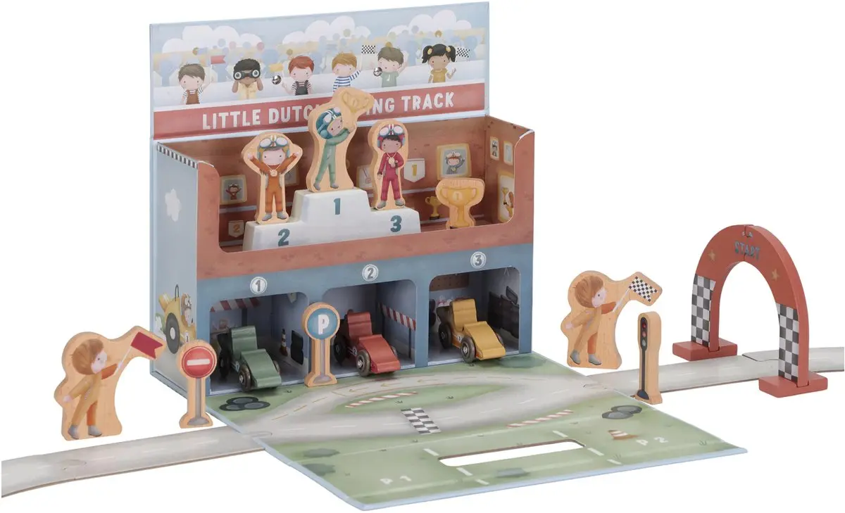 Little Dutch - Speelkoffer Racebaan - Hout
