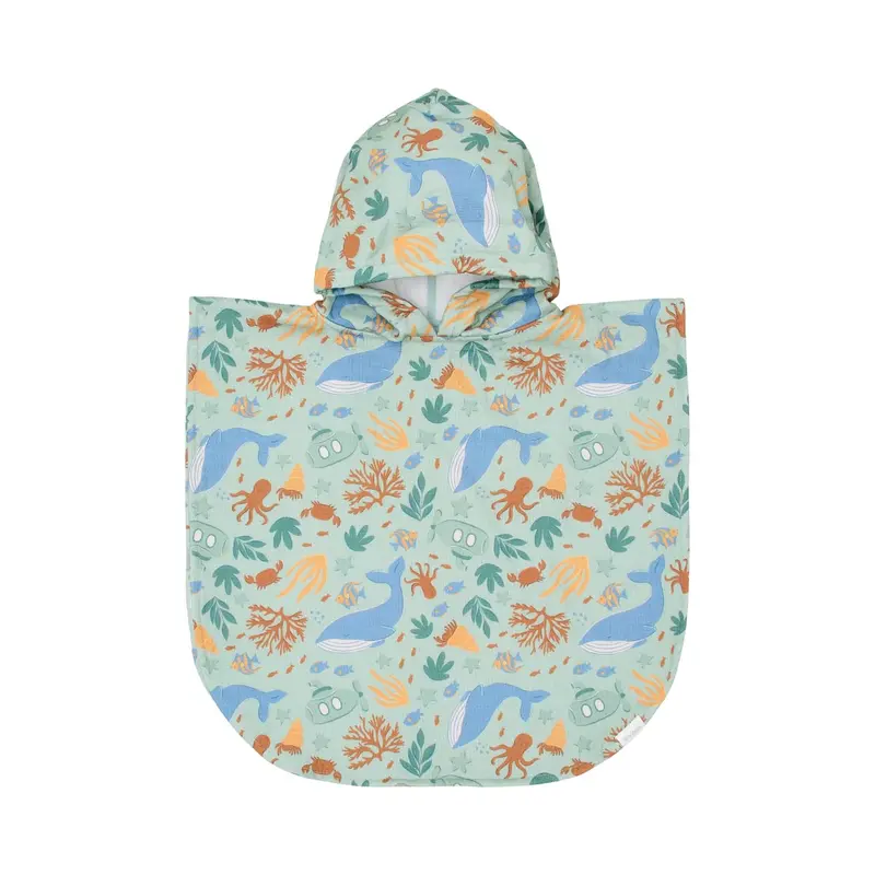 Little Dutch - Strand poncho Ocean World Multicolour