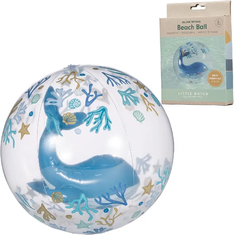Little Dutch Strandbal Walvis Ocean Dreams Blauw