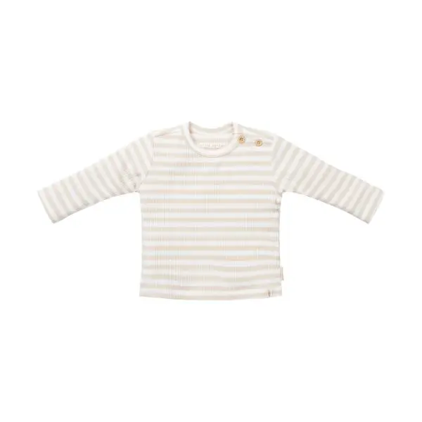 Little Dutch T-shirt lange mouw Stripe Sand/White
