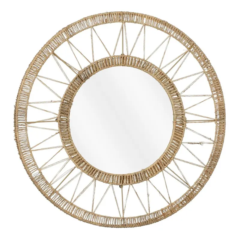 Ludy Wandspiegel - Ø60 cm - Jute