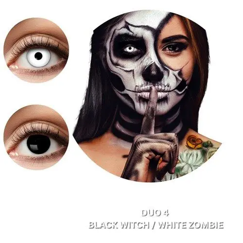 Maandlenzen DUO black witch/white zombie