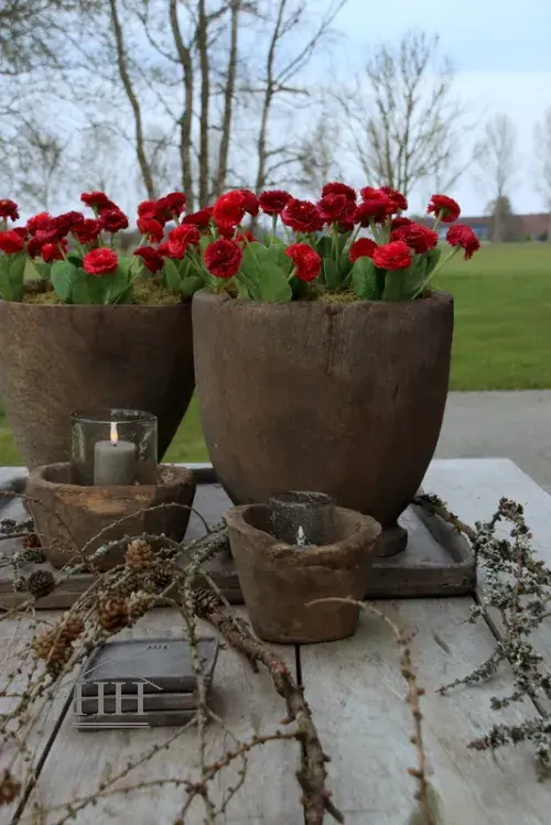 Madeliefje kunstbloem donker roze - 24 cm