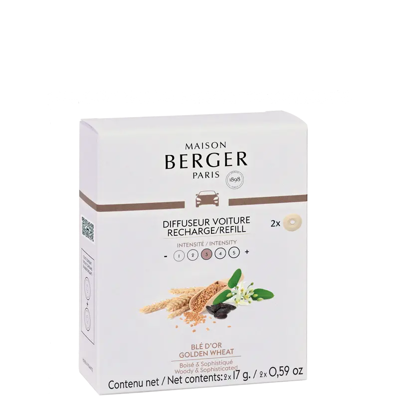 Maison Berger Autoparfum navulling 2 stuks Blé d'Or